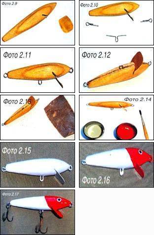 Самодельные воблеры из разных материалов для разных видов рыб: рисунок и схема